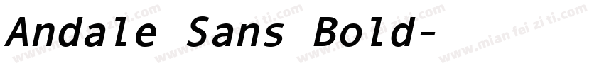 Andale Sans Bold字体转换
